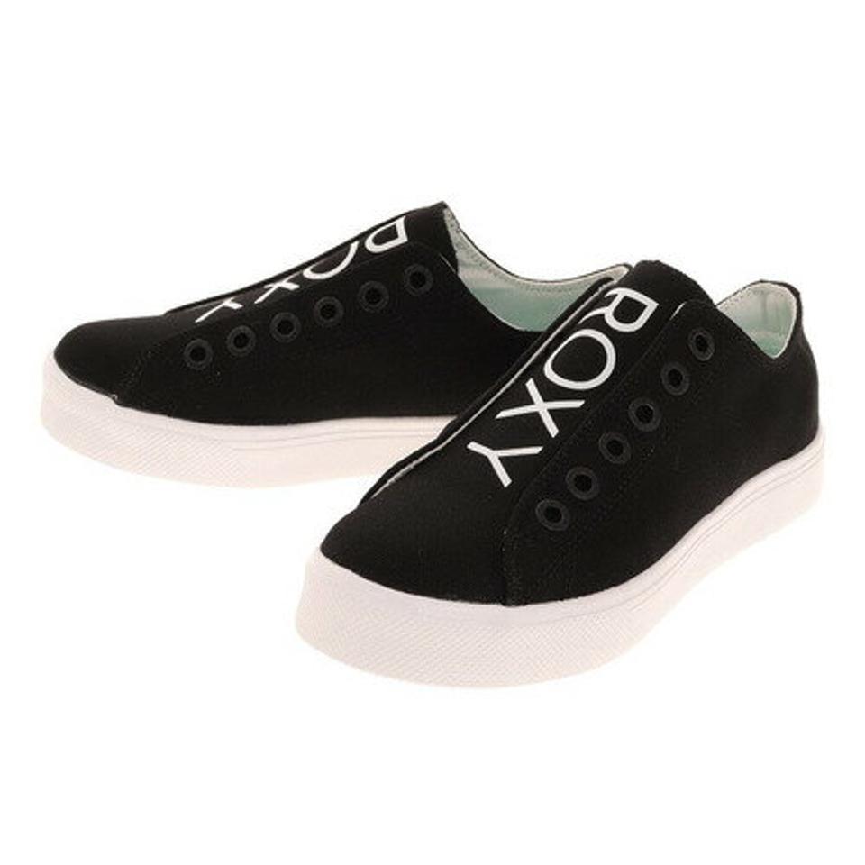 ロキシー（ROXY）（レディース）レディース スニーカー キャンパス地 スリッポン ライトアップキャンパス 黒 LIGHT UP CANVAS ブラック 21SPRFT211404BLK