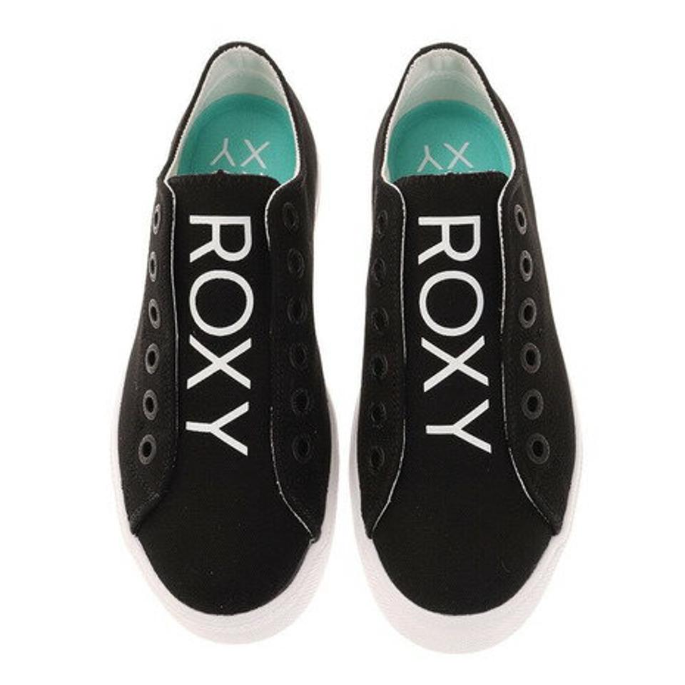 ロキシー（ROXY）（レディース）レディース スニーカー キャンパス地 スリッポン ライトアップキャンパス 黒 LIGHT UP CANVAS ブラック 21SPRFT211404BLK