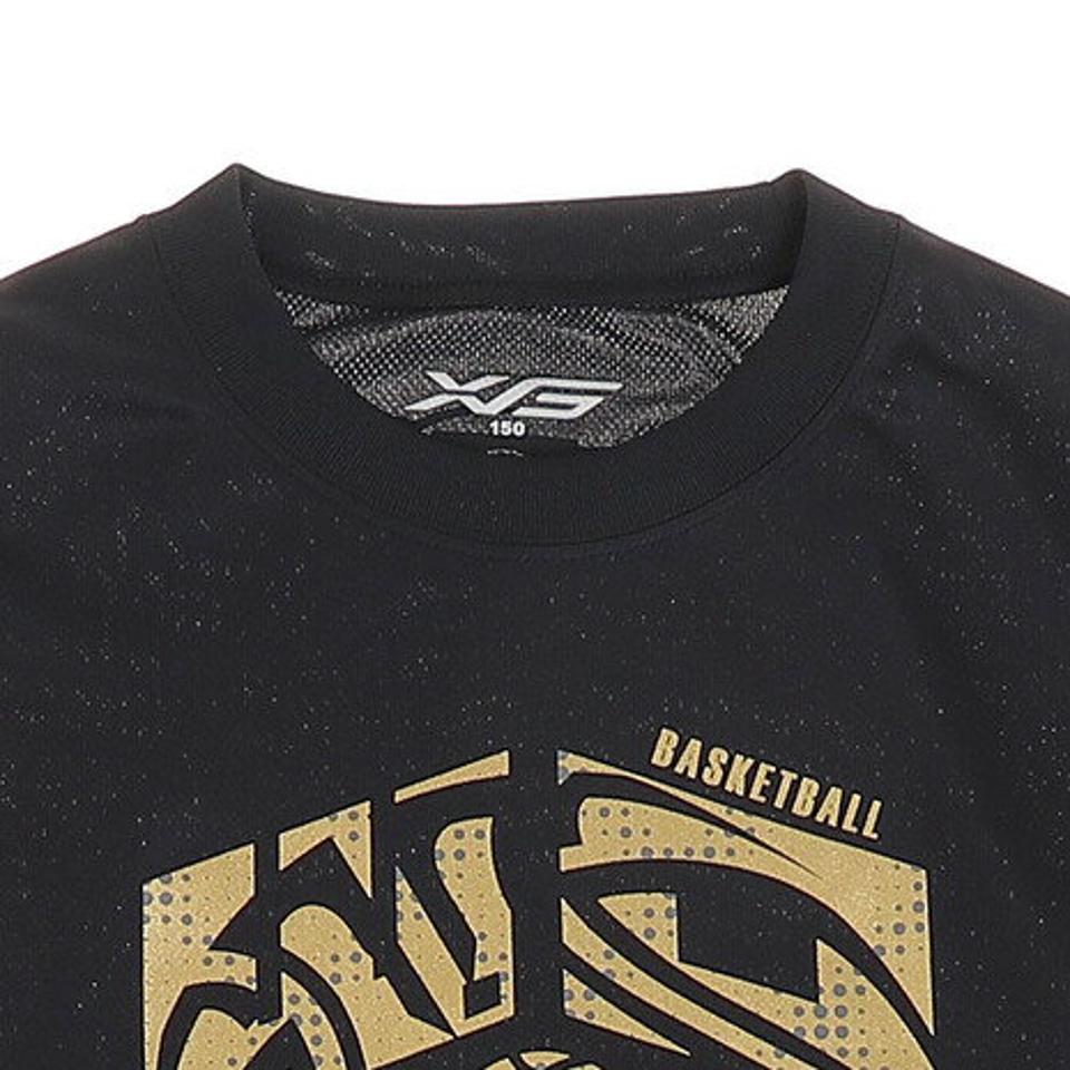 エックスティーエス(XTS)(キッズ)ジュニア ドライ 吸汗速乾 長袖Tシャツ 751G0ES1644 BLK バスケットボールウェア ロンT