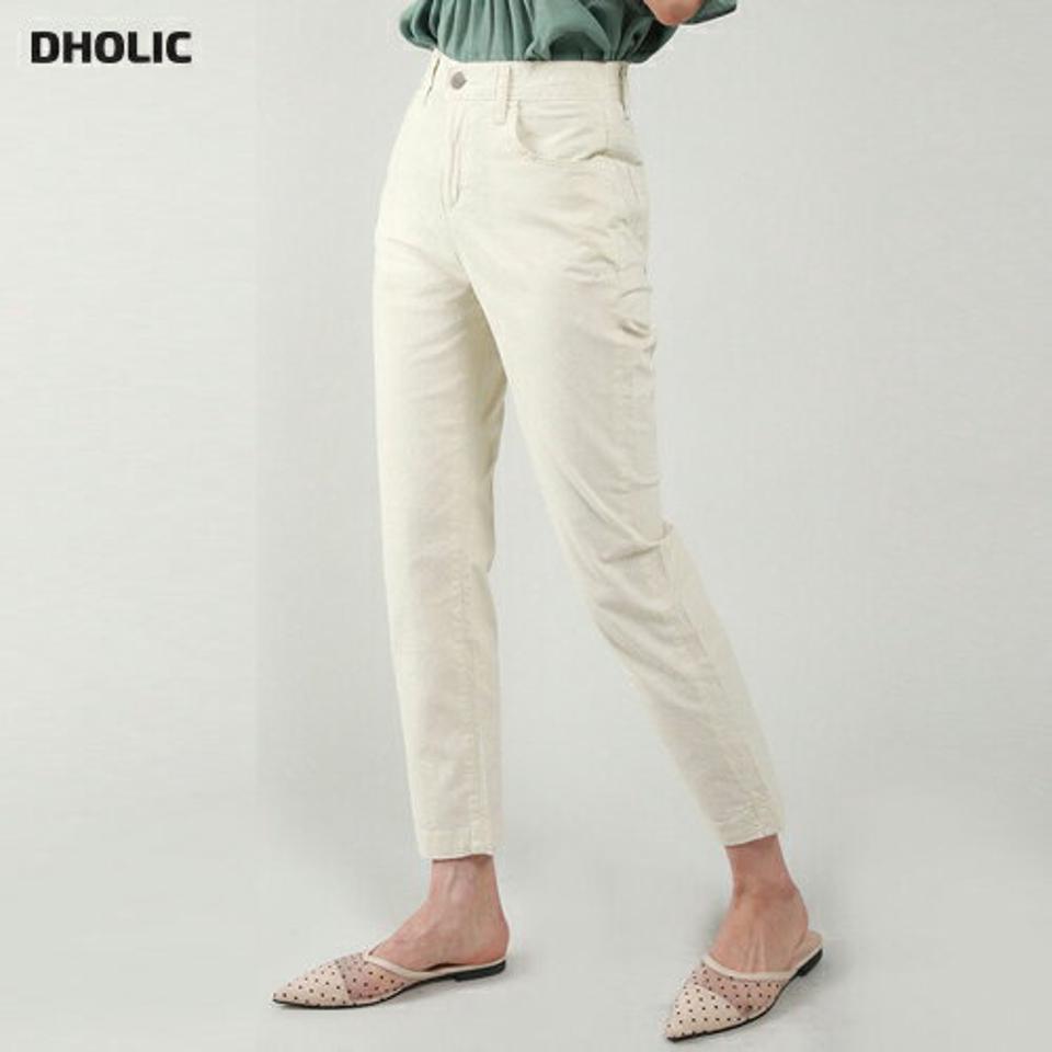 ストレッチストレートパンツ・t00693 レディース 【pt】 韓国ファッション ボトムス パンツ ロング丈 9分丈 ハイウエスト ストレッチ 伸びる スリムフィット タイト ストレート 無地 シンプル コットン昆 デイリー 春 夏 カジュアル