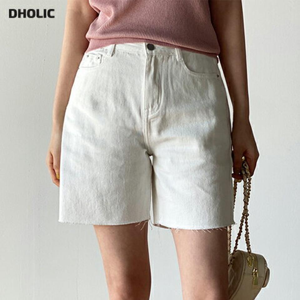 コットンワイドハーフパンツ・b00518 レディース 【pt】 韓国ファッション ボトムス パンツ ハーフ丈 ハーフパンツ ハイウエスト コットン ワイド カットオフ ベルトループ 無地 シンプル 大人カジュアル デイリー 春 夏 カジュアル