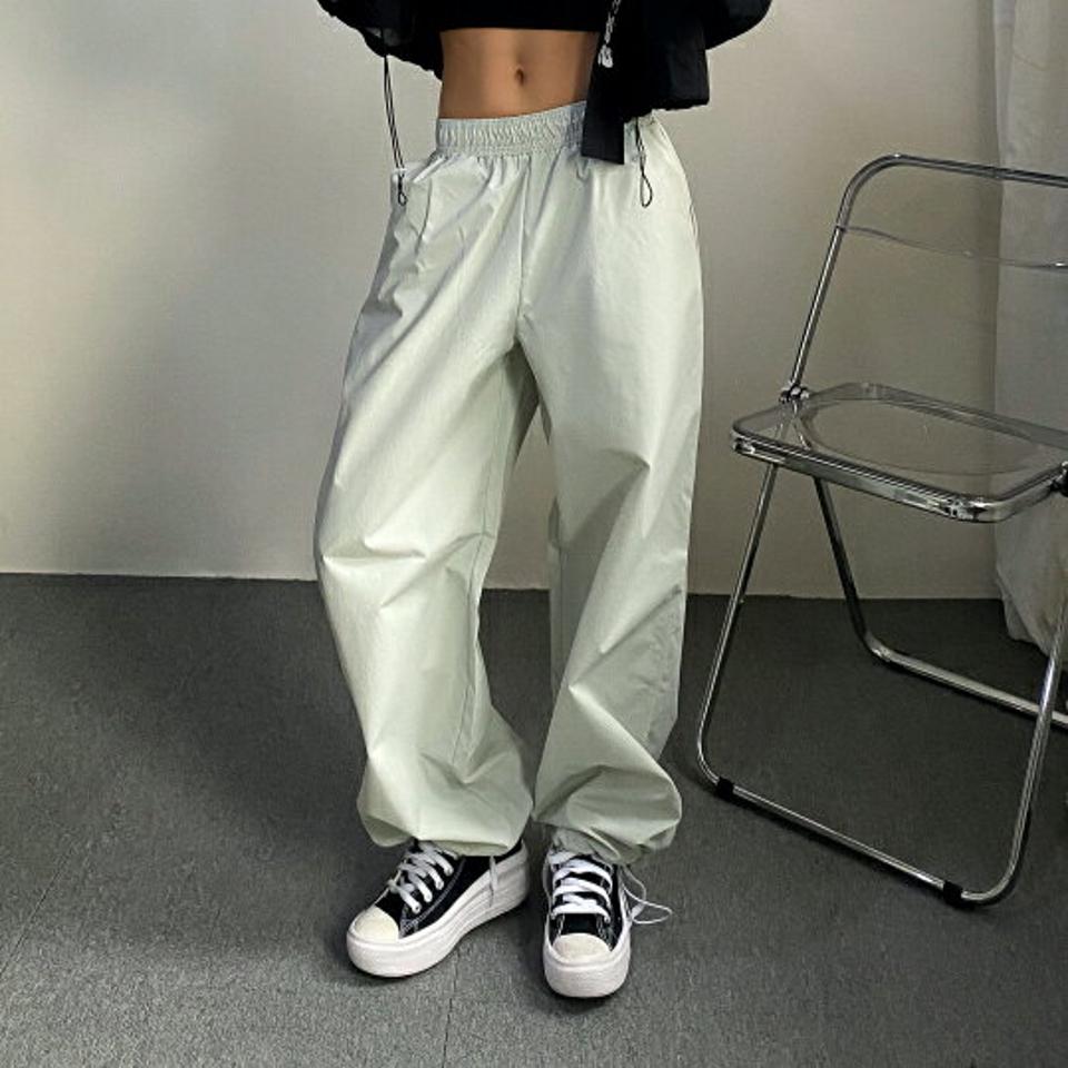 2WAYナイロンワイドパンツ・p004294 レディース 【pt】パンツ ロング丈 単色 無地 シンプル ベーシック 2WAY ストレート ジョガー ワイド ナイロン 秋 冬 春 夏 カジュアル ラフ ストリート 韓国ファッション MKT