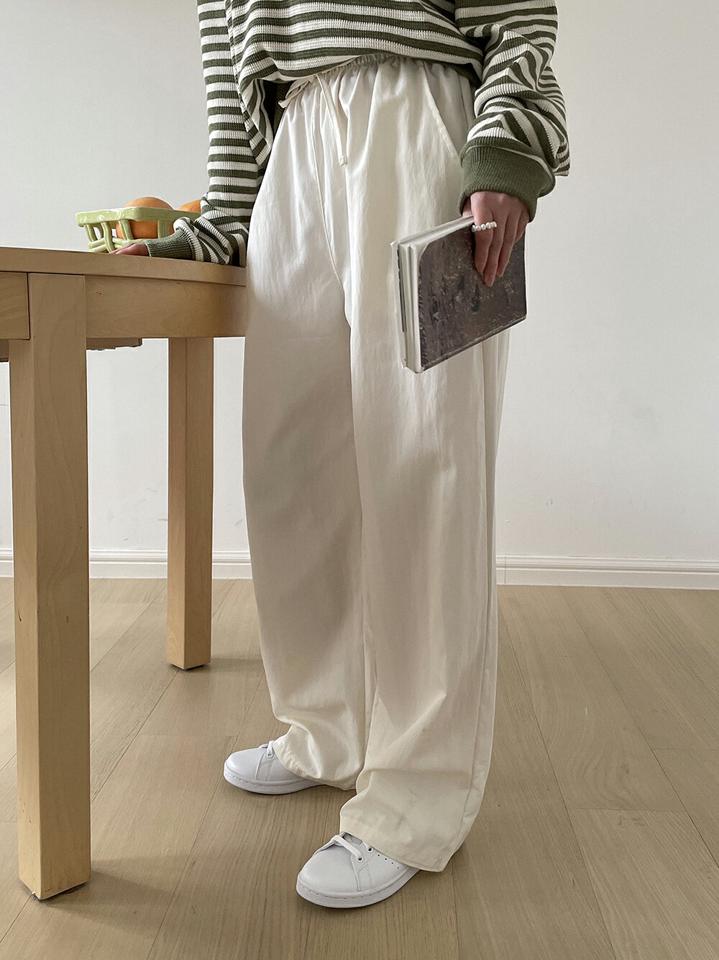 ドロストワイドフルレングスパンツ・p004229 レディース 【pt】パンツ ロング丈 単色 無地 シンプル ベーシック ワイド ドロスト フルレングス 秋 冬 春 夏 カジュアル ラフ デイリー 韓国ファッション MKT