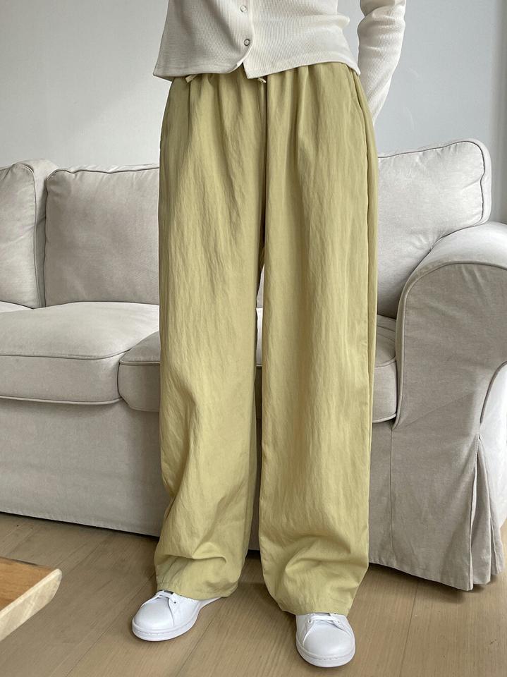 ドロストワイドフルレングスパンツ・p004229 レディース 【pt】パンツ ロング丈 単色 無地 シンプル ベーシック ワイド ドロスト フルレングス 秋 冬 春 夏 カジュアル ラフ デイリー 韓国ファッション MKT