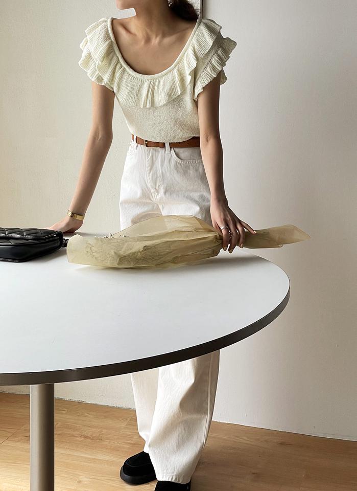 ストレートワイドコットンパンツ・t72153 レディース 【pt】 韓国ファッション ボトムス パンツ ロング丈 フルレングス ハイウエスト ベルトループ ストレート ワイド コットン 綿100 無地 シンプル ベーシック デイリー 大人 春 夏 カジュアル