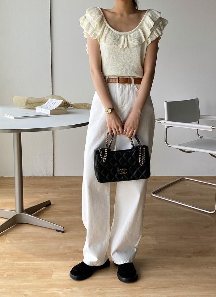 ストレートワイドコットンパンツ・t72153 レディース 【pt】 韓国ファッション ボトムス パンツ ロング丈 フルレングス ハイウエスト ベルトループ ストレート ワイド コットン 綿100 無地 シンプル ベーシック デイリー 大人 春 夏 カジュアル