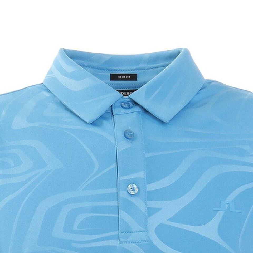 J.LINDEBERG（メンズ）ゴルフウェア 4WAYストレッチ プリント半袖ポロシャツ スリムフィット 071-24452-095