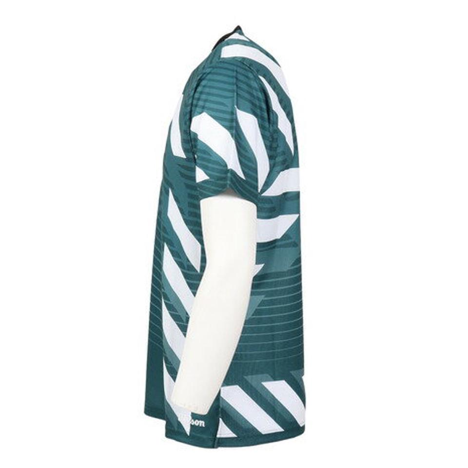 ウイルソン（Wilson）（メンズ）テニスウェア ステップス プラクティス Tシャツ 紫外線遮蔽率90%以上 UVカット 紫外線対策 吸水速乾 413203-DGN