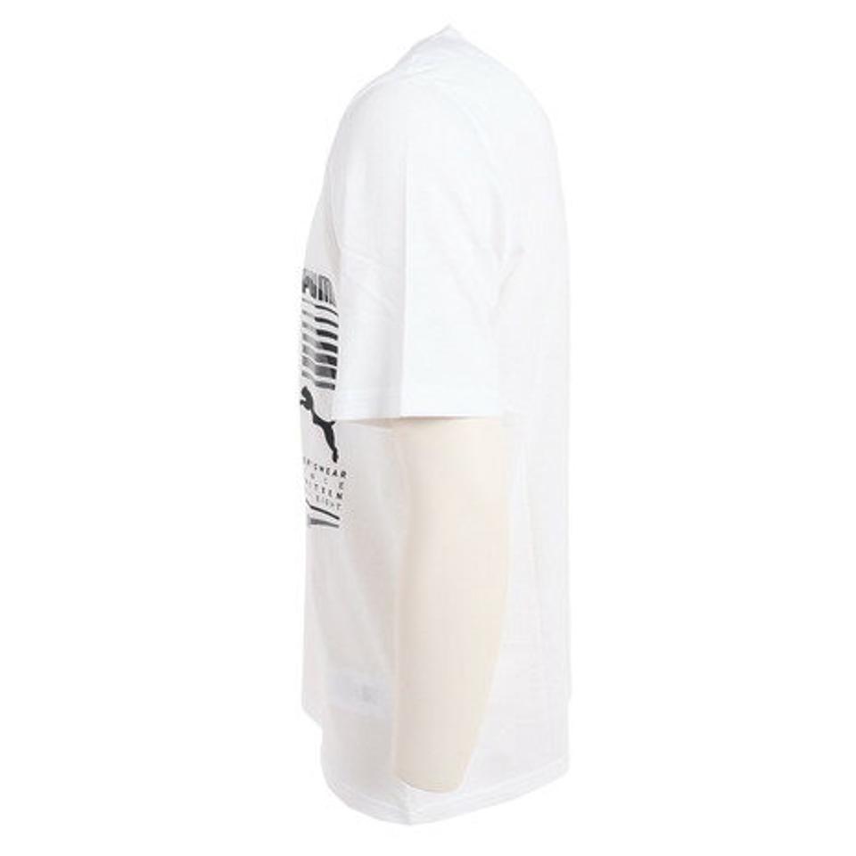 プーマ（PUMA）（メンズ）半袖Tシャツ メンズ グラフィック 675647 02 WHT