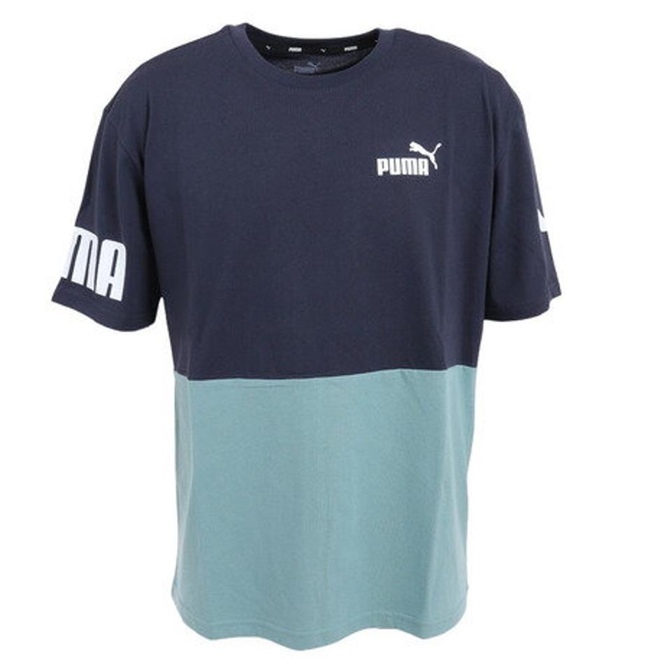 プーマ(PUMA)(メンズ)半袖Tシャツ メンズ POWER カラーブロック 674926 84 BLK