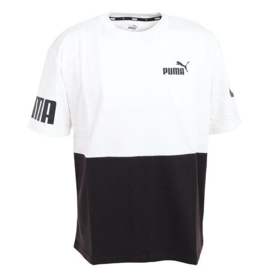 【20%OFFクーポン対象！6/10まで】プーマ（PUMA）（メンズ）半袖Tシャツ メンズ POWER カラーブロック 674926 02 WHT