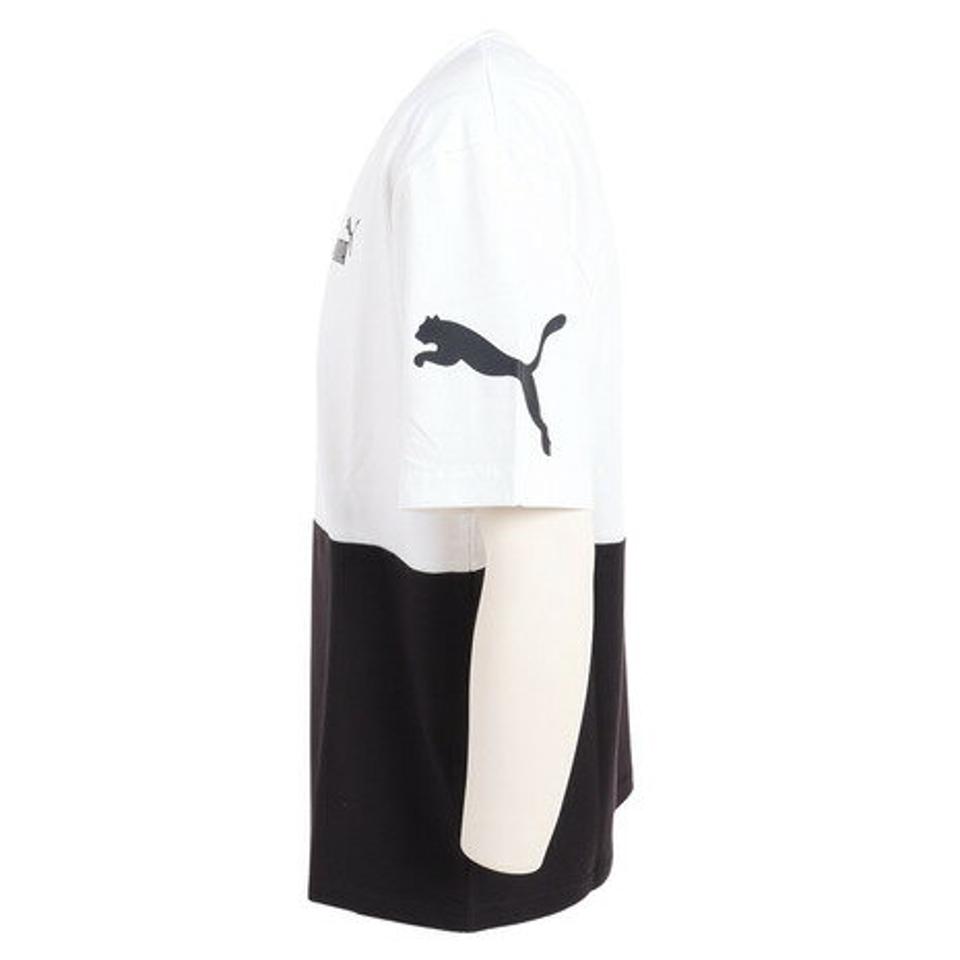 【20%OFFクーポン対象！6/10まで】プーマ（PUMA）（メンズ）半袖Tシャツ メンズ POWER カラーブロック 674926 02 WHT