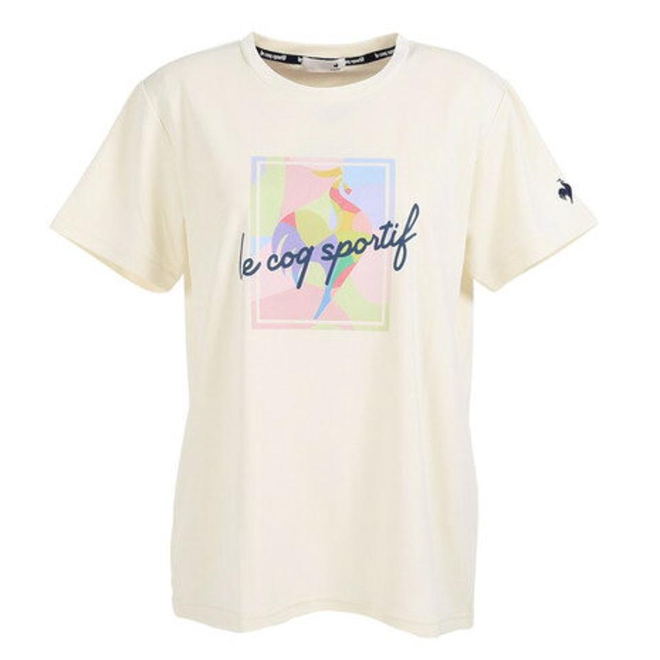 ルコック スポルティフ（le coq sportif）（レディース）SUNSCREEN ビッグロゴ 半袖Tシャツ QMWVJA03 WH