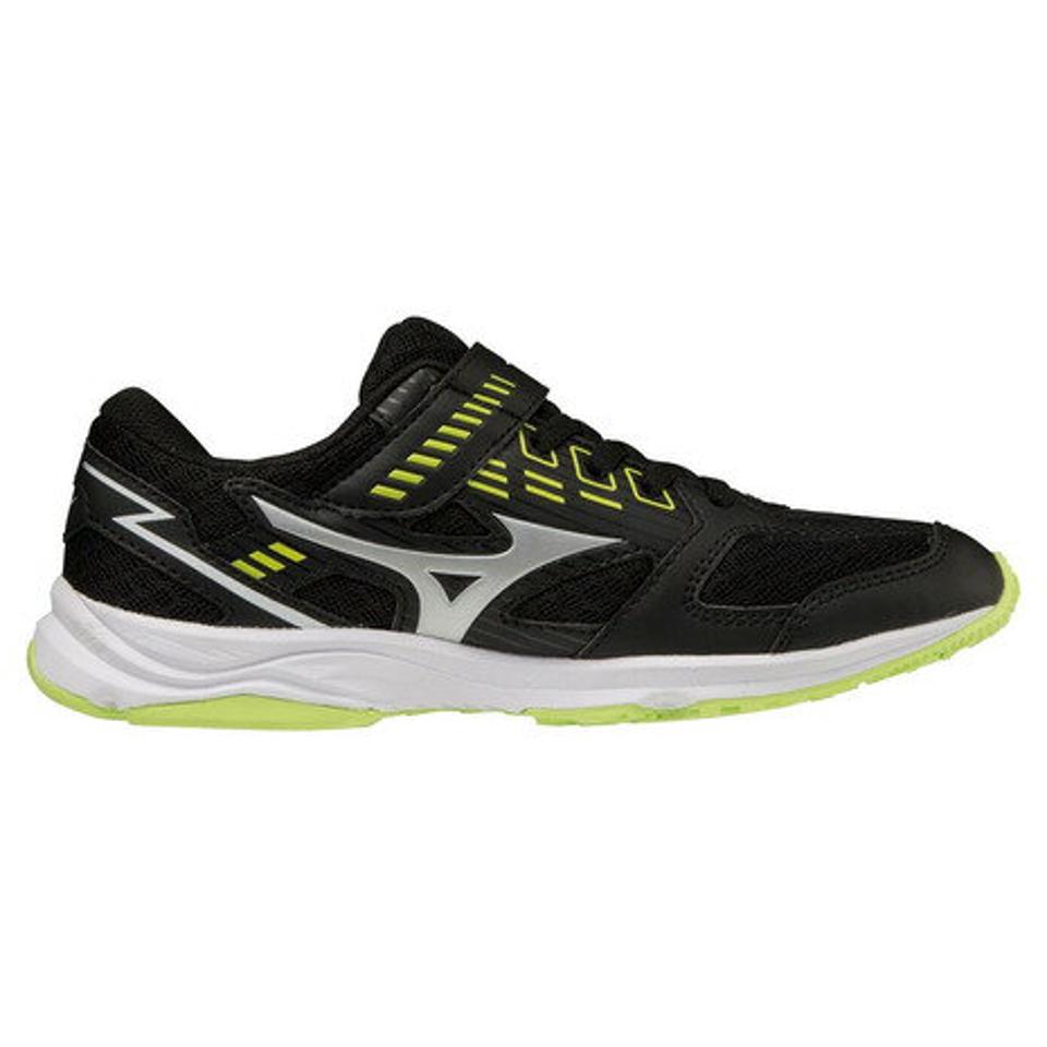 ミズノ（MIZUNO）（キッズ）ジュニアスポーツシューズ スピードスタッズ 3 ブラック シルバー K1GC224001 スニーカー ベルクロ ベルト付き 運動会 登校