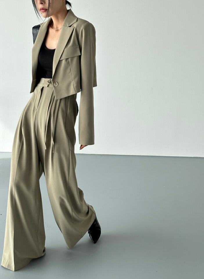 サイドリボンワイドスラックス・p004265 レディース 【pt】 韓国ファッション ボトムス パンツ スラックス ロング丈 フルレングス ハイウエスト サイドリボン ワイド 無地 ゆったり ユニーク 大人 上品 春 夏 カジュアル MKT