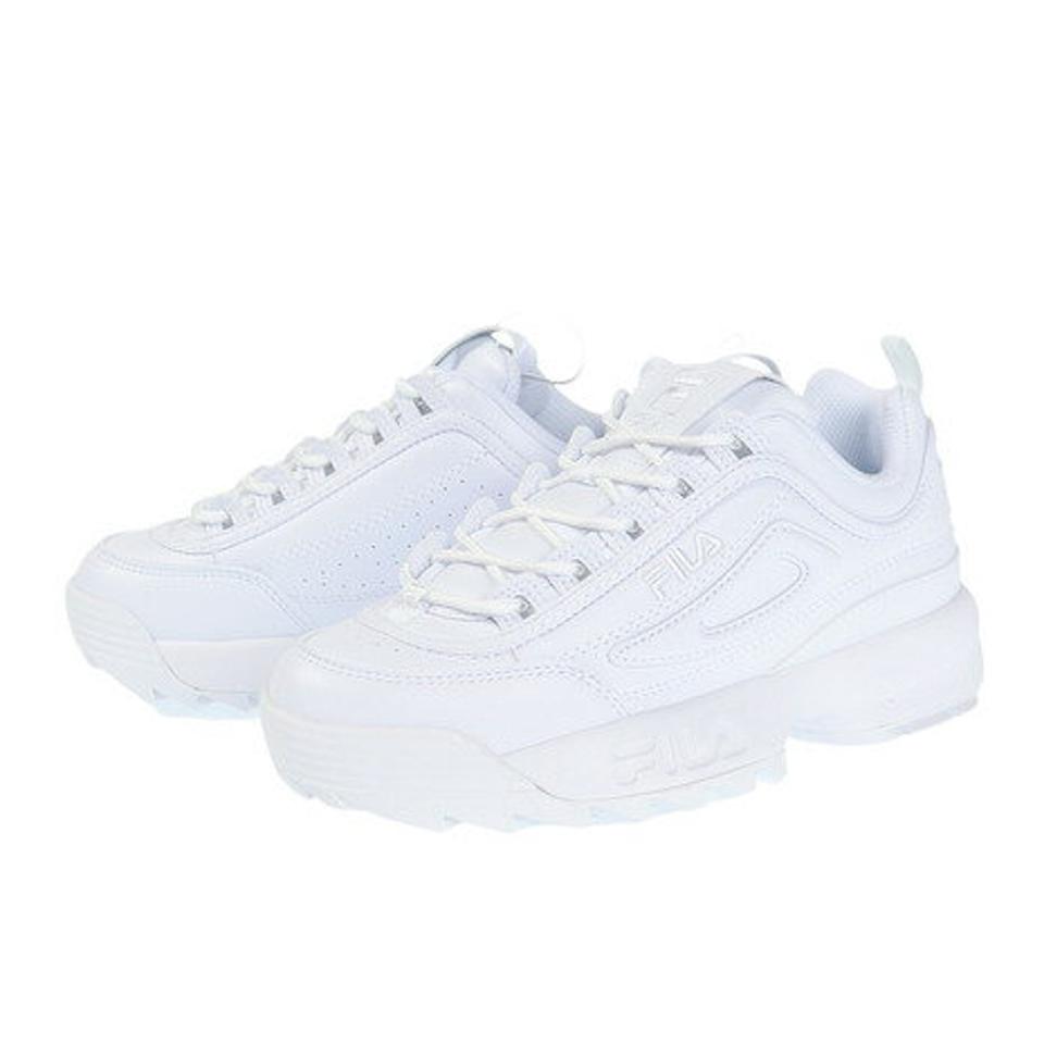 フィラ（FILA）（レディース）カジュアルシューズ ディスラプター2 ホワイト USS23029-101 スニーカー 厚底 タウン 通勤 通学