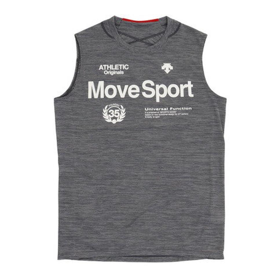 デサント（DESCENTE）（メンズ）Move Sport ヘザーノースリーブシャツ BRZ+ DMMTJA55 BKM