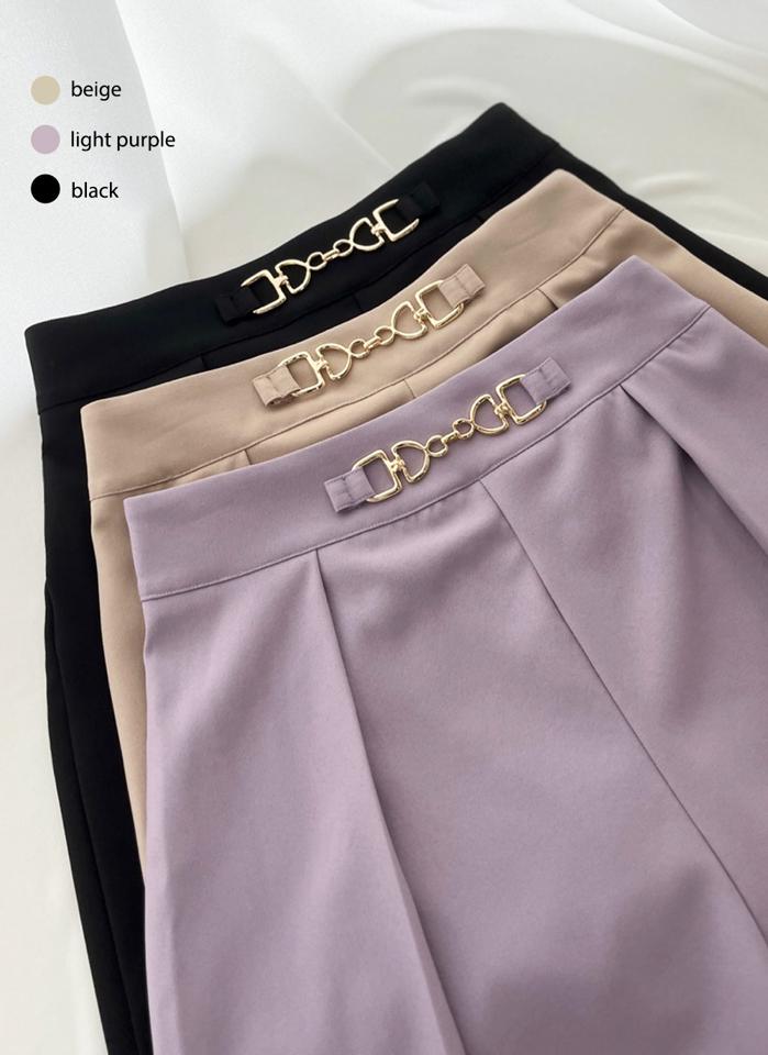 ビットイージーショートパンツ・00698 レディース 【pt】 韓国ファッション ボトムス パンツ ショート丈 ハイウエスト ビット イージー バックウエストゴム タック 台形 無地 モード 大人カジュアル お出かけ 春 夏 カジュアル