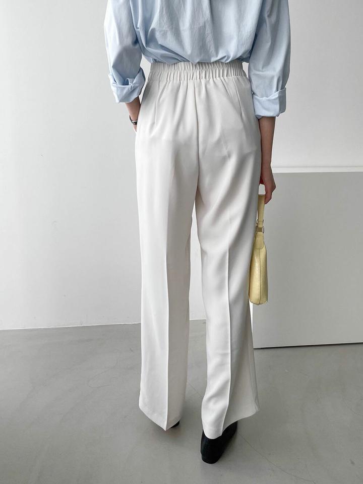 バックゴムダーツスラックス・p004545 レディース 【sho】パンツ ロング丈 単色 無地 シンプル ベーシック スラックス バックゴム ダーツ 春 夏 秋 かわいい 可愛い 大人 オフィスカジュアル きれいめ 上品 韓国ファッション MKT