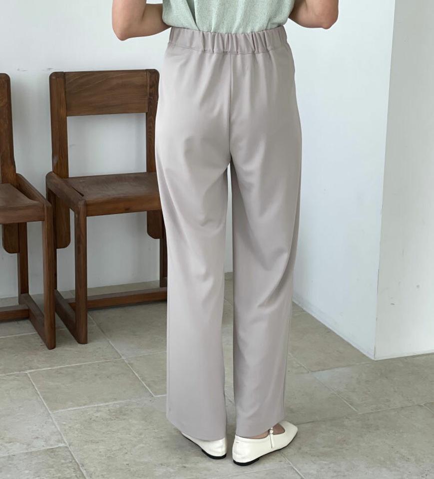 センタープレスイージースラックス・p004380 レディース 【pt】パンツ 単色 無地 シンプル ベーシック ロング丈 センタープレス イージー 楽ちん ウエストゴム 春 夏 パステル オフィスアカジュアル 大人 韓国ファッション MKT