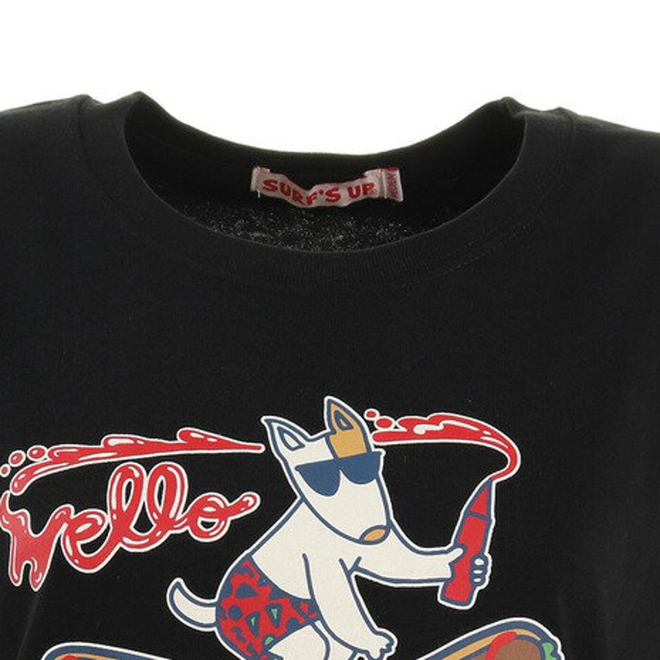 Surfs Up(Surfs Up)(レディース)Tシャツ レディース 半袖 プリントTシャツ ホットドッグ 212SU2ST153 BLK