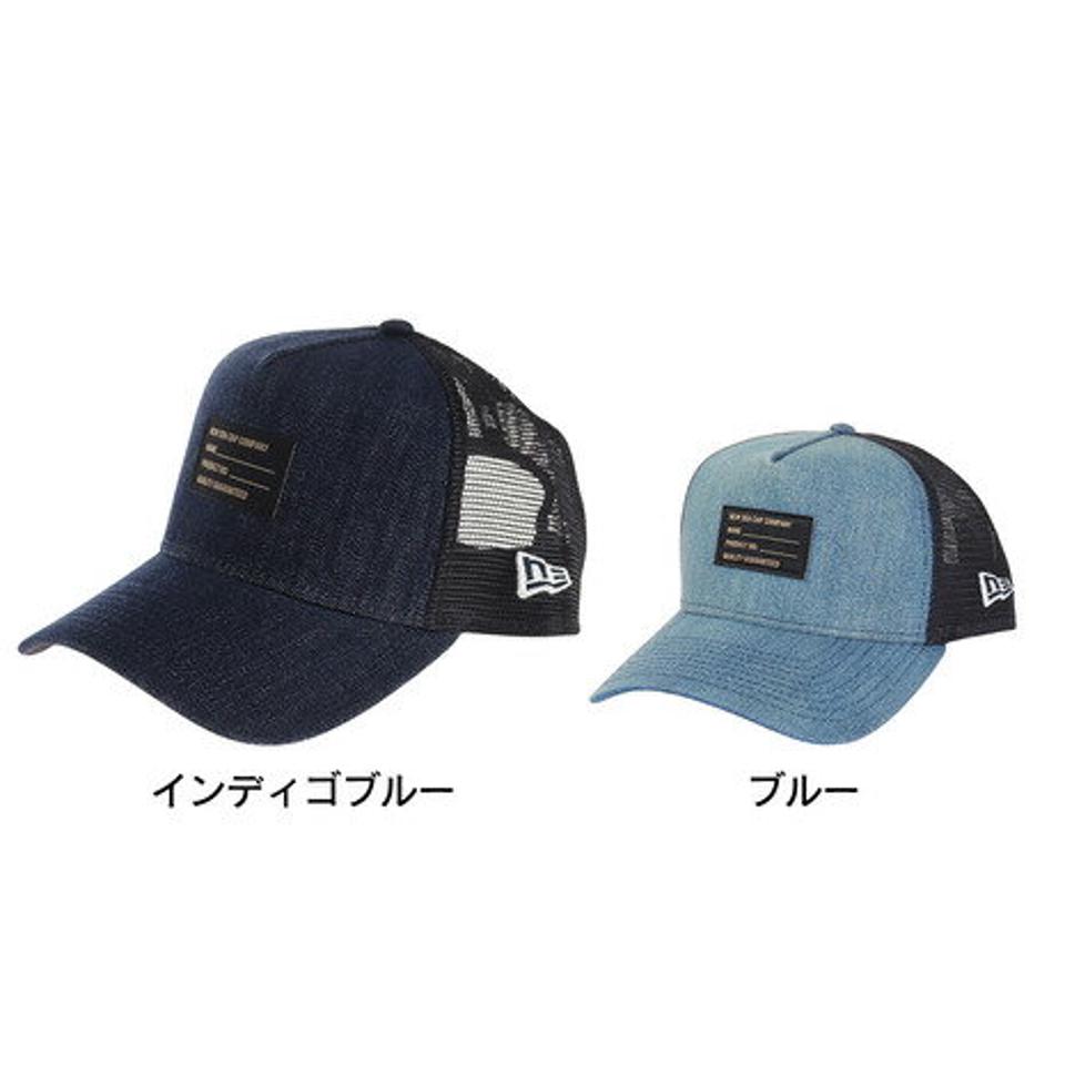 ニューエラ（NEW ERA）（メンズ、レディース）9FORTY A-Frame トラッカー Denim インディゴデニム×ラベル キャップ 13515938 13515939