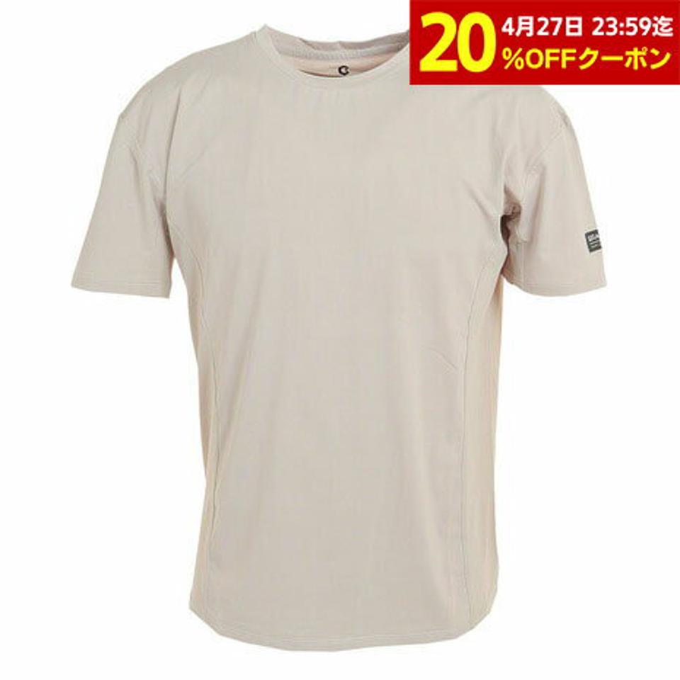 ジローム(GIRAUDM)(メンズ)ドライプラスクール 半袖プリントTシャツ CT3S0030-TR863-GRHD BEG