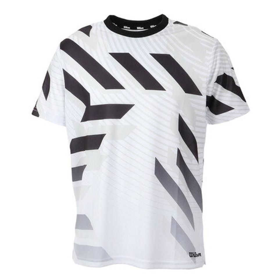 ウイルソン(Wilson)(メンズ)テニスウェア ステップス プラクティス Tシャツ 紫外線遮蔽率90%以上 UVカット 紫外線対策 吸水速乾 413203 -WT