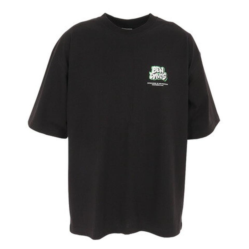 ベンデイビス(BEN DAVIS)(メンズ)半袖Tシャツ メンズ オーバーラップ 23580022-BLK