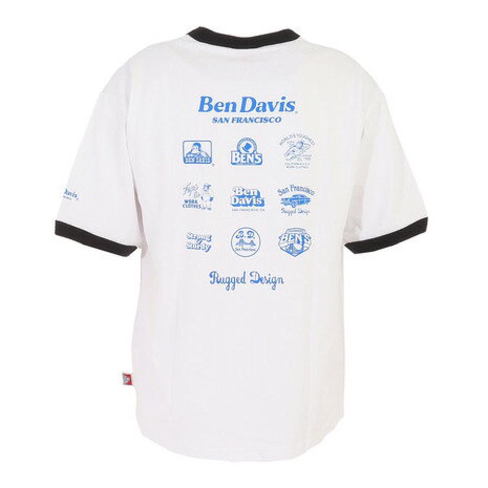 【20%OFFクーポン対象!8/10まで】ベンデイビス(BEN DAVIS)(メンズ)半袖Tシャツ メンズ オーバルリンガー 23580012-BLK