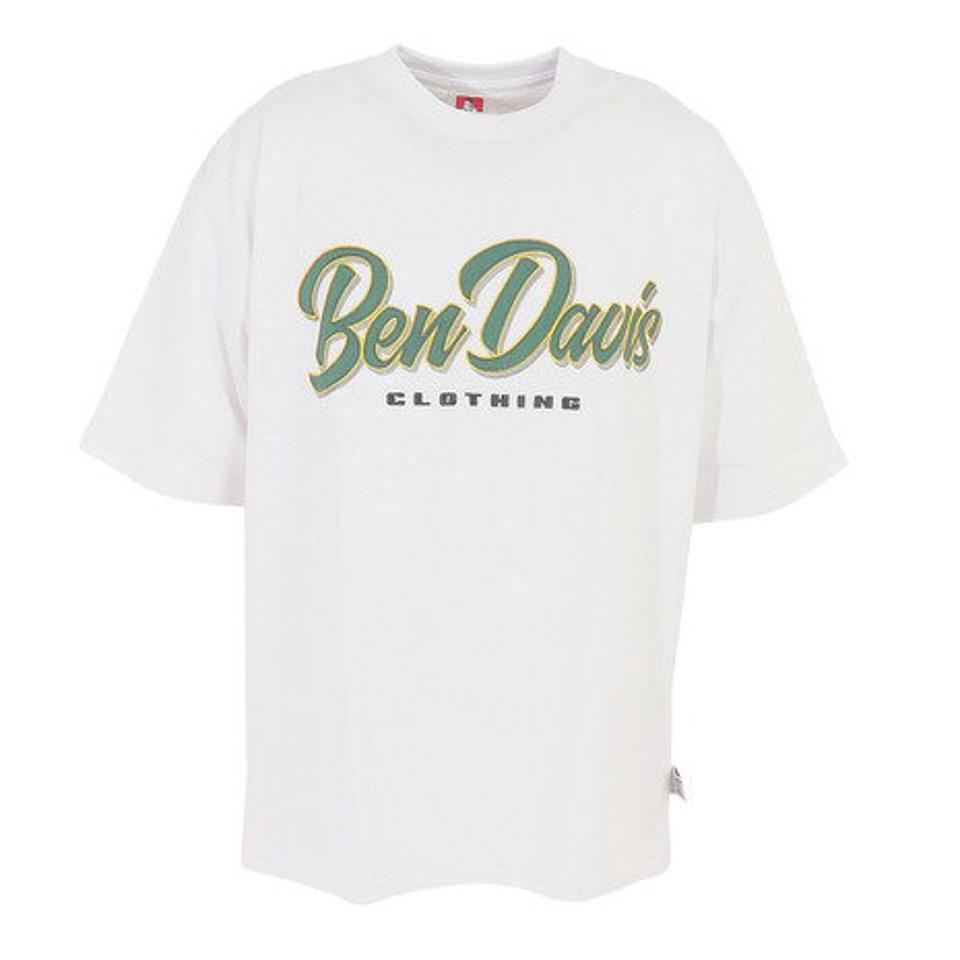 【20%OFFクーポン対象!8/10まで】ベンデイビス(BEN DAVIS)(メンズ)半袖Tシャツ メンズ スクリプトパッチ 23580009-WHT