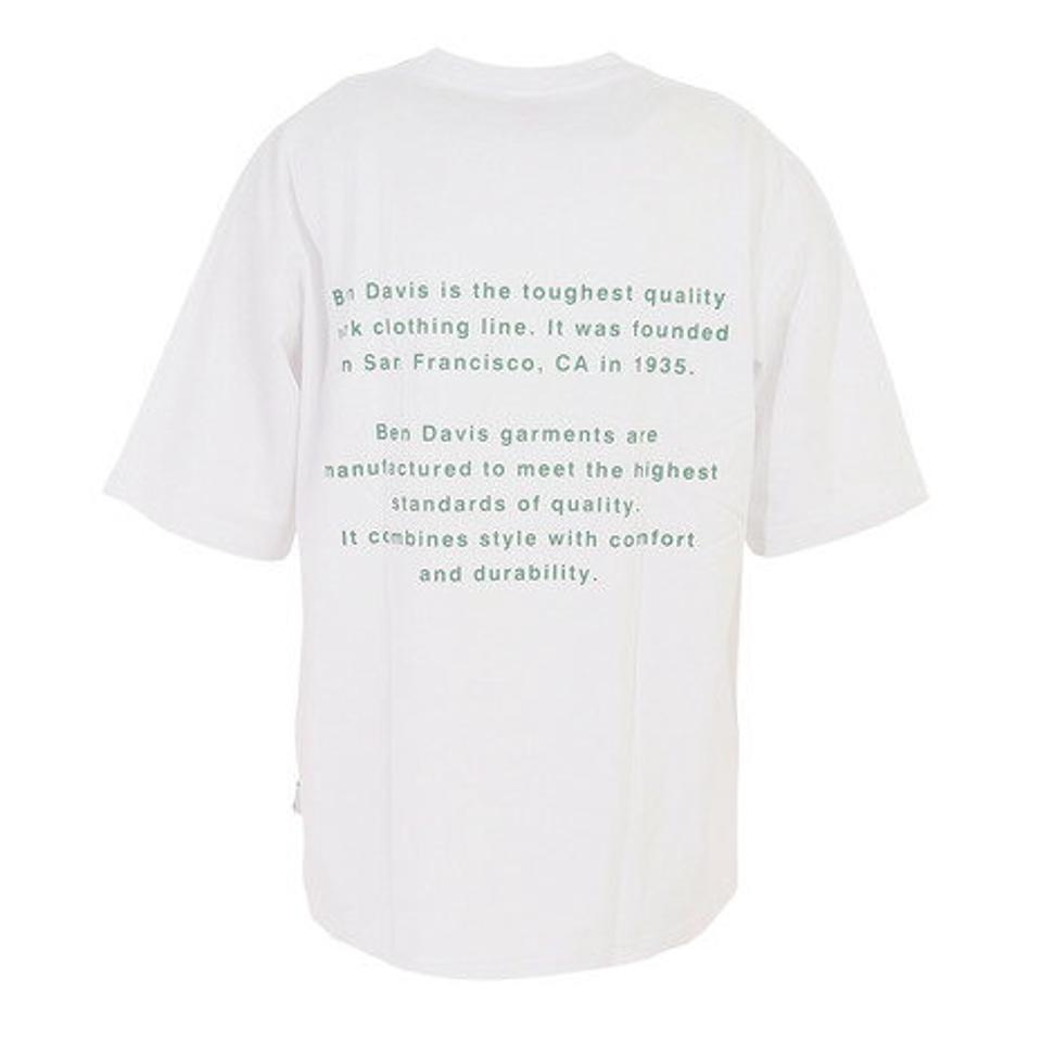 【20%OFFクーポン対象!8/10まで】ベンデイビス(BEN DAVIS)(メンズ)半袖Tシャツ メンズ スクリプトパッチ 23580009-WHT