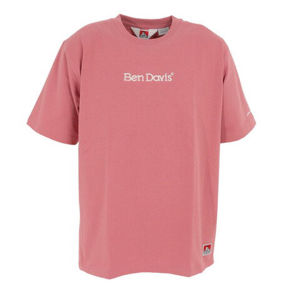 ベンデイビス(BEN DAVIS)(メンズ)ロゴ刺繍 半袖Tシャツ 23580004-PNK