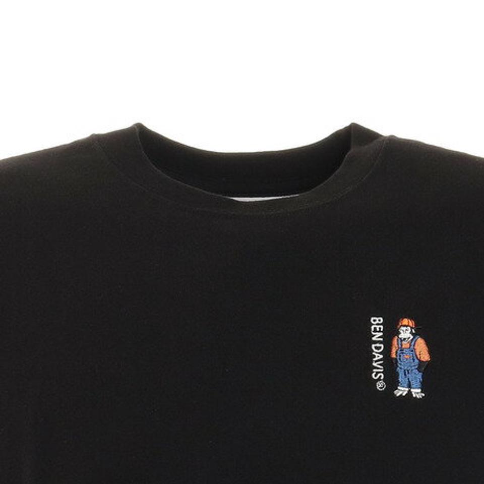 ベンデイビス(BEN DAVIS)(メンズ、レディース)ミニゴリラ刺繍 バックプリント 半袖Tシャツ 1580005-BLK