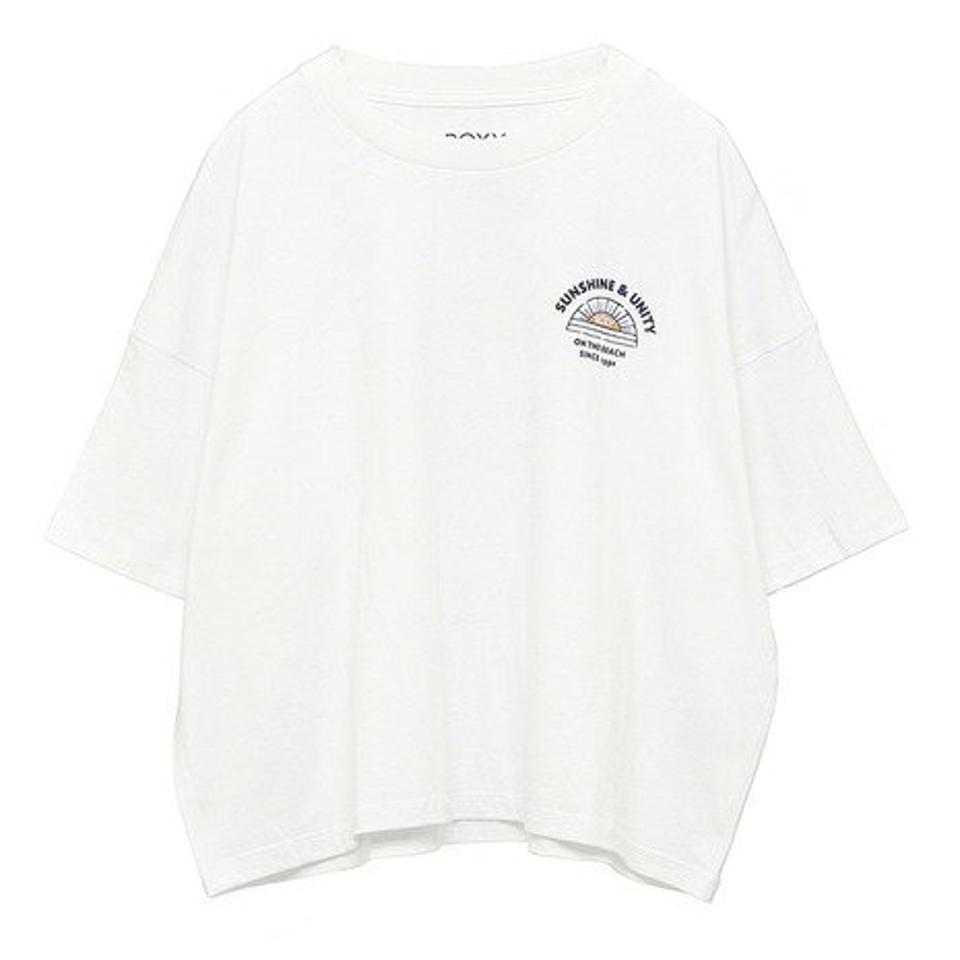 ロキシー(ROXY)(レディース)半袖 Tシャツ レディース SUNSHINE&UNITY バックプリント 23SPRST231096WHT