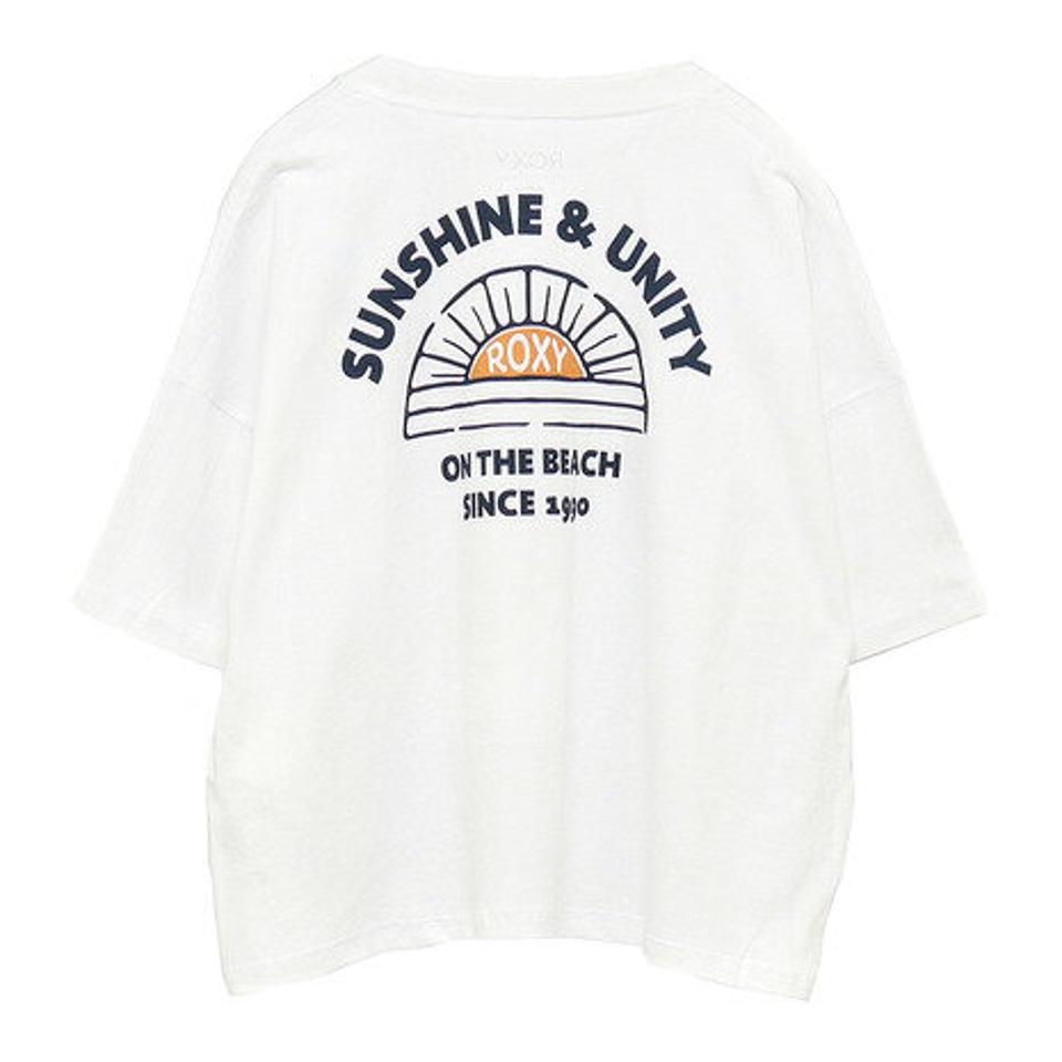 ロキシー(ROXY)(レディース)半袖 Tシャツ レディース SUNSHINE&UNITY バックプリント 23SPRST231096WHT