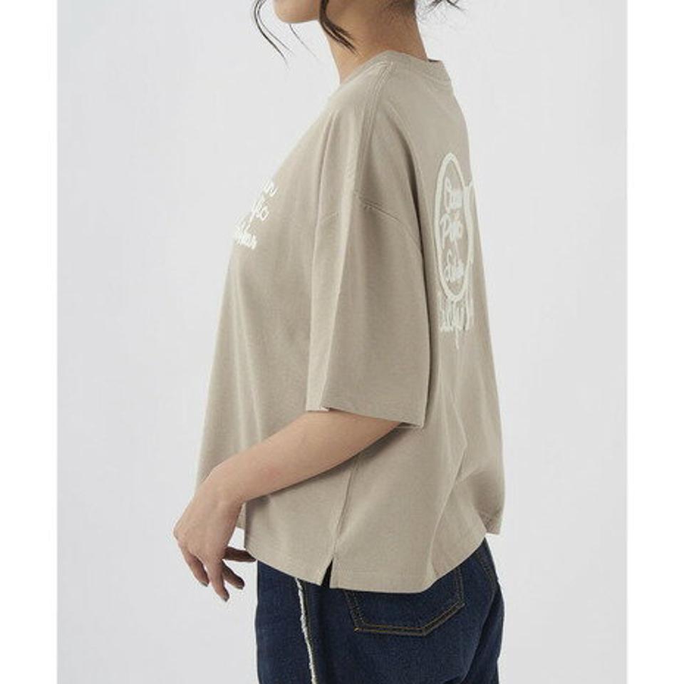 オーシャンパシフィック(Ocean Pacific)(レディース)半袖Tシャツ レディース チェーン刺繍×フェルト UVカット 523507BEG