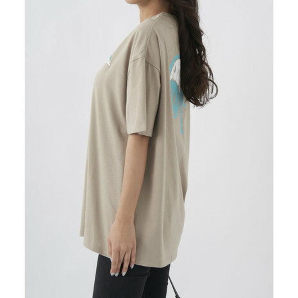 オーシャンパシフィック(Ocean Pacific)(レディース)半袖Tシャツ レディース バックロゴ発泡プリント UVカット 523504BEG