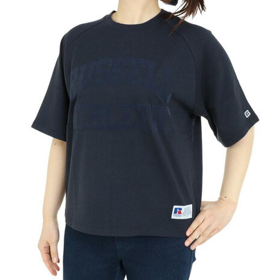 【10%OFFクーポン対象!8/10まで】ラッセル(RUSSELL)(レディース)半袖Tシャツ レディース 88/12 ラグラン RBL23S1004 NVY