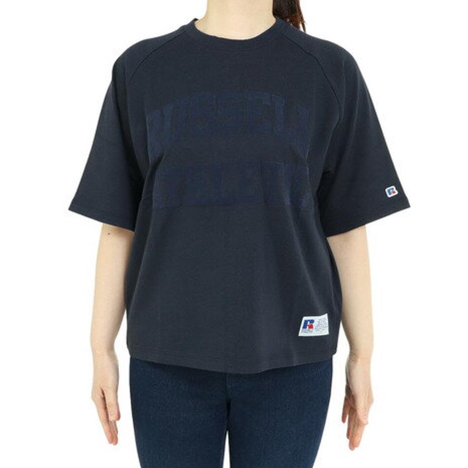 【10%OFFクーポン対象!8/10まで】ラッセル(RUSSELL)(レディース)半袖Tシャツ レディース 88/12 ラグラン RBL23S1004 NVY