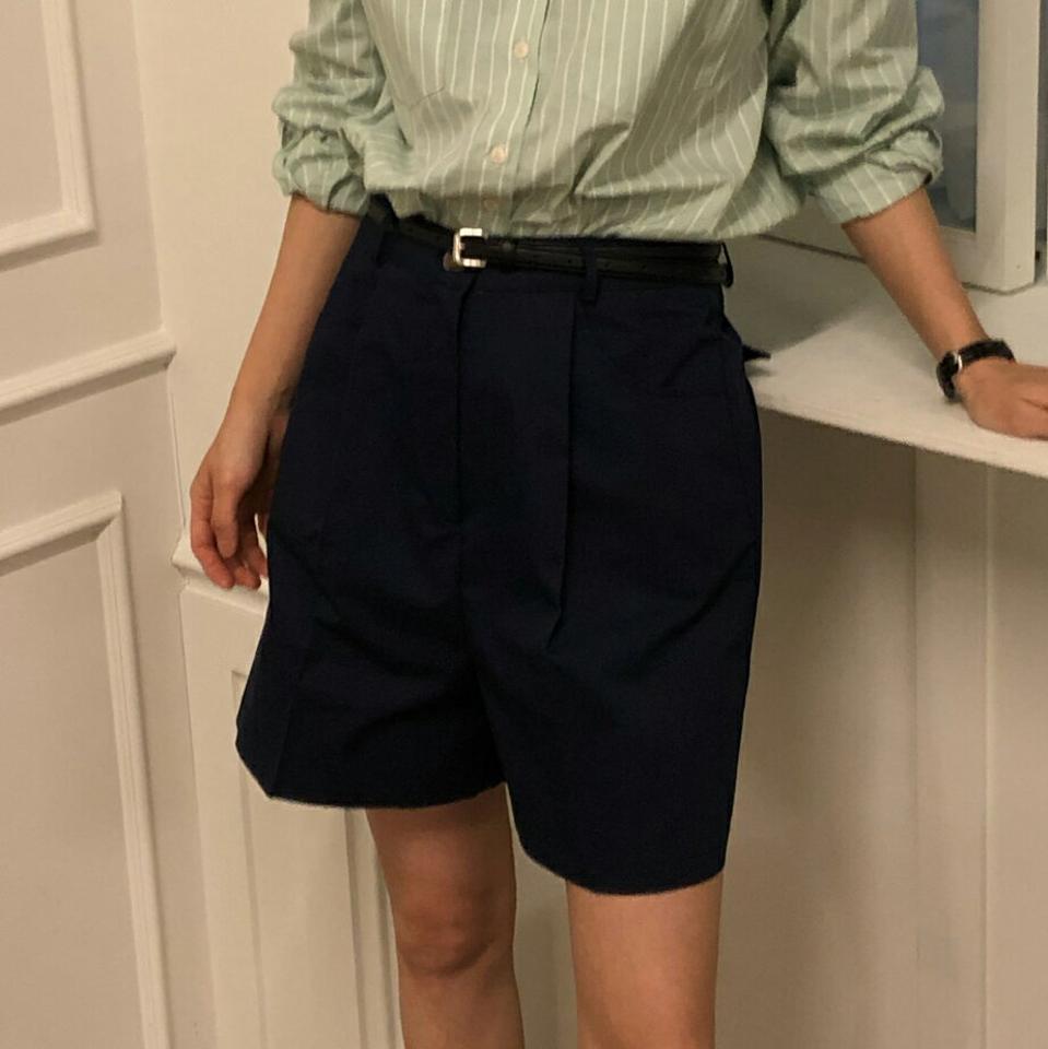 タックコットンハーフパンツ・p003896 レディース 【pt】パンツ ハーフ丈 ハーフパンツ 単色 無地 シンプル ベーシック 短パン ショーパン タック コットン 綿 パステル 春 夏 秋 カジュアル ラフ 韓国ファッション MKT