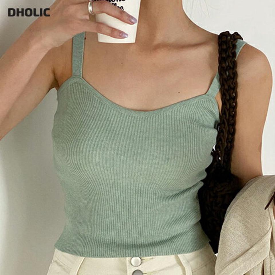 スリムクロップドニットノースリーブ・b00481 レディース 【tops】 韓国ファッション トップス ラウンドネック ノースリーブ ニット クロップド リブ レーヨン スリムフィット タイト 細身 無地 パステル シンプル デイリー 春 夏 カジュアル