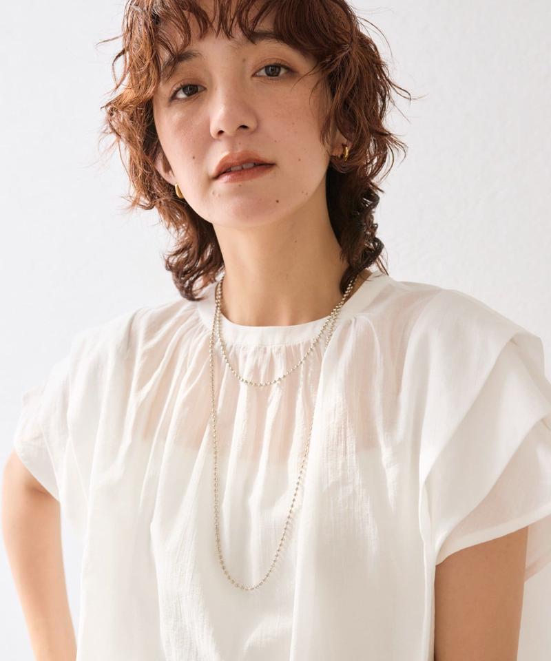 【アレンジして楽しめる】ボールチェーンロングネックレス