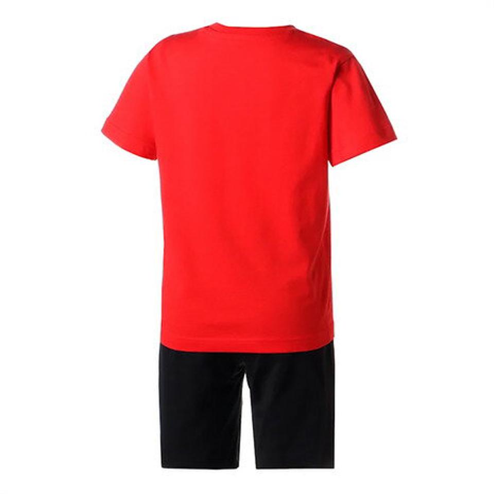 プーマ(PUMA)(キッズ)ボーイズ ロゴ ラボ 上下 2点セット Tシャツ & ショーツ 675805 11 RED