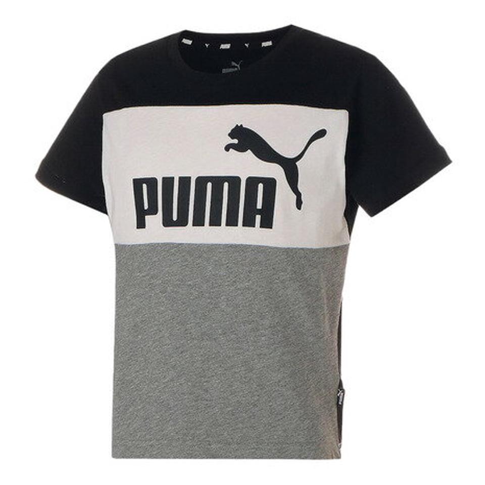 プーマ(PUMA)(キッズ)ボーイズ ESS+ カラーブロック 半袖 Tシャツ 672621 01 BLK