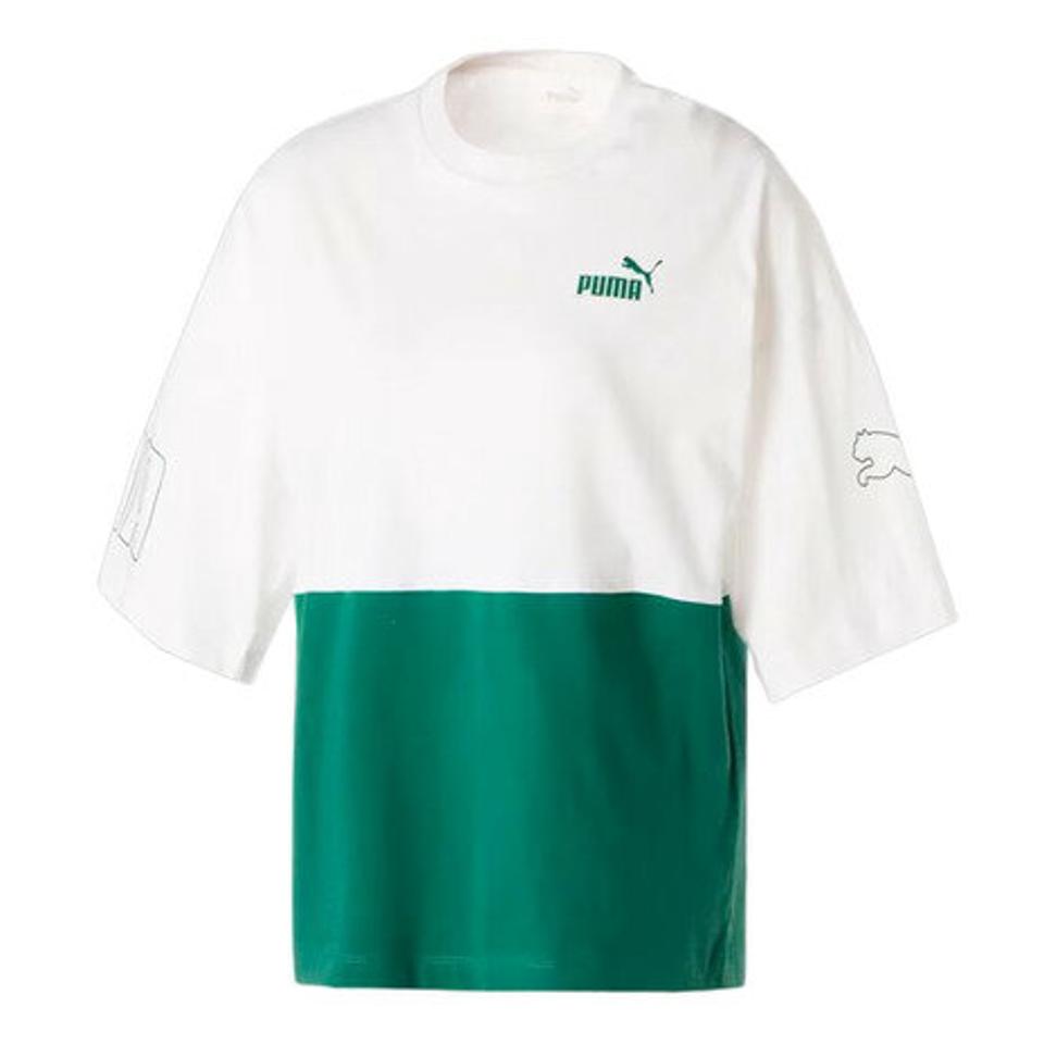 プーマ(PUMA)(レディース)半袖 Tシャツ レディース PUMA POWER カラーブロック 675567 52 GRN