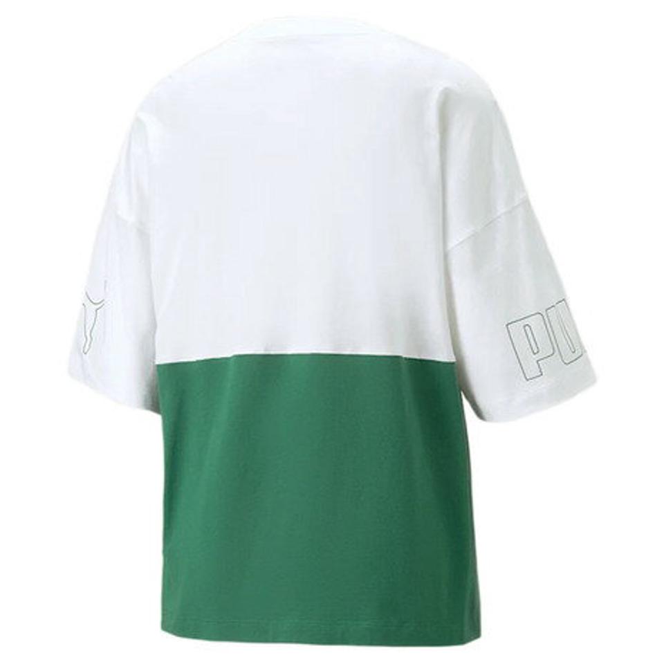 プーマ(PUMA)(レディース)半袖 Tシャツ レディース PUMA POWER カラーブロック 675567 52 GRN