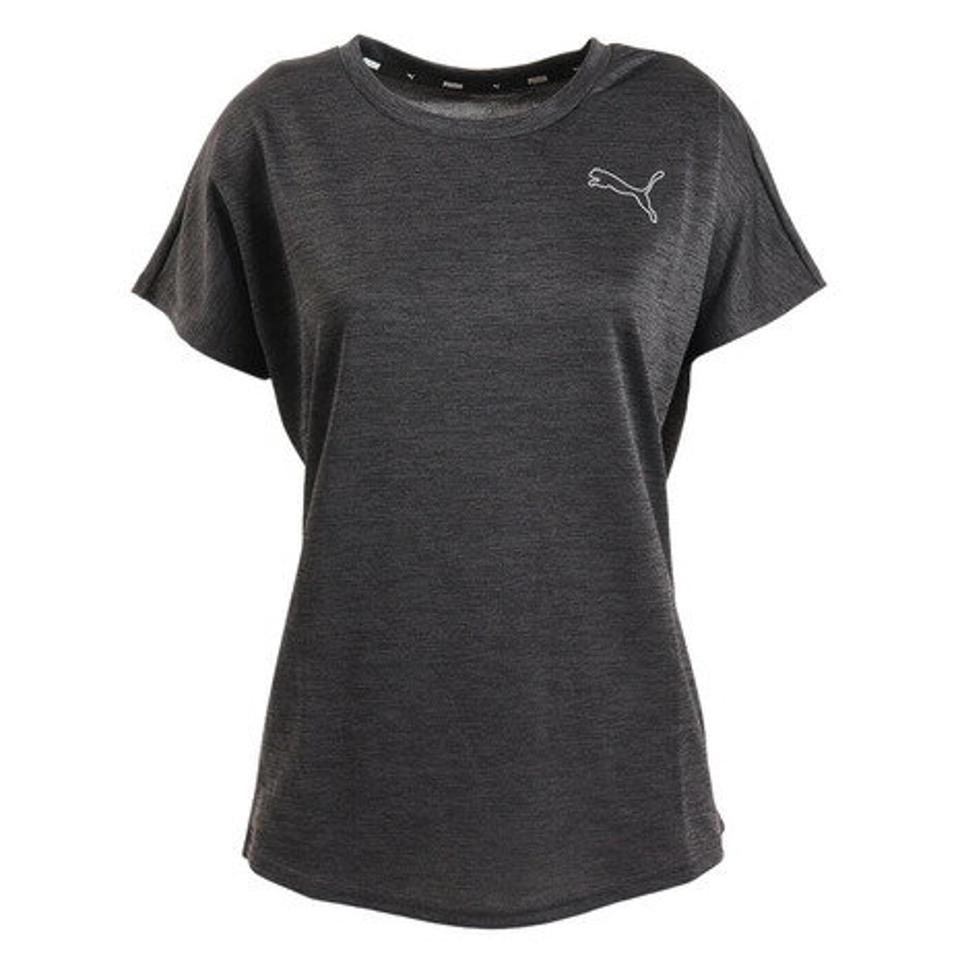 プーマ(PUMA)(レディース)半袖Tシャツ レディース ACTIVE メッシュ HTR 674961 01 BLK