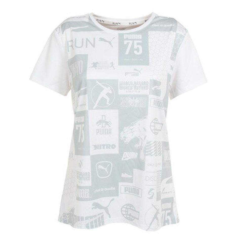 【6/5 24h限定 エントリー&対象4店舗買い回りで最大P10倍!】プーマ(PUMA)(レディース)半袖Tシャツランニング RUN FAVORITE AOP 523655 52 WHT