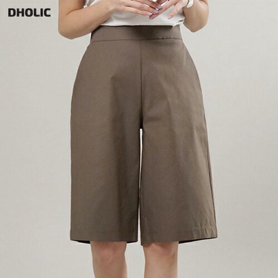 リネン混バックゴムハーフパンツ・b00740 レディース 【pt】 韓国ファッション ボトムス パンツ ハーフ丈 ハイウエスト リネン混 バックウエストゴム ワイド ストレート コットン混 無地 シンプル デイリー 大人カジュアル 春 夏 カジュアル